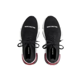 Speed 1.0 vetersneakers “Zwart-wit met rode doorzichtige zool” 617217W05GG1014