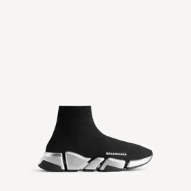 Speed 2.0 gerecyclede gebreide sneaker voor heren in zwart/zilver