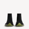 Speed 2.0 herensneaker van gerecycled breisel met volledig doorzichtige zool in zwart/kaki