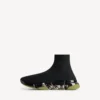 Speed 2.0 herensneaker van gerecycled breisel met volledig doorzichtige zool in zwart/kaki