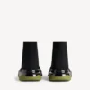Speed 2.0 herensneaker van gerecycled breisel met volledig doorzichtige zool in zwart/kaki