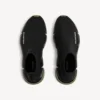 Speed 2.0 herensneaker van gerecycled breisel met volledig doorzichtige zool in zwart/kaki
