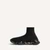 Speed 2.0 herensneaker met volledig doorzichtige zool en gerecycled breiwerk in zwart