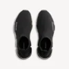 Speed 2.0 herensneaker met volledig doorzichtige zool en gerecycled breiwerk in zwart