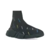 Speed 2.0-Sneakers “Recycled Knit Black with Multicolor Allover Logo” 617239W2DF01088
