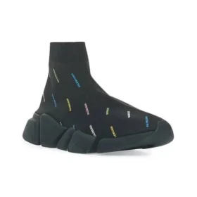 Speed 2.0-Sneakers “Recycled Knit Black with Multicolor Allover Logo” 617239W2DF01088