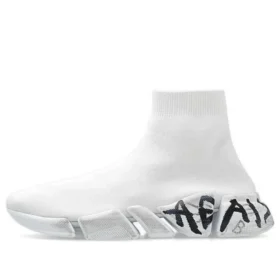 Speed 2.0 Sneakers “Wit gebreid met zwarte graffiti” 617239W2DD42091