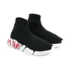 Speed 2.0-Sneakers “Zwart gebreid met rode graffiti” 617239W2DD41096