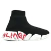 Speed 2.0-Sneakers “Zwart gebreid met rode graffiti” 617239W2DD41096