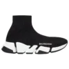 Speed 2.0-Sneakers “Zwart glanzend breiwerk met witte zool” 636833W2DC11091
