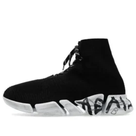 Speed 2.0 vetersneakers “Zwart gerecycled breisel en witte zool” 617258W2DD41091
