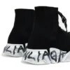 Speed 2.0 vetersneakers “Zwart gerecycled breisel en witte zool” 617258W2DD41091