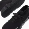 Speed Lace Up Sneakers “Zwart gerecycled breisel en zwarte zool” 587289W2DB11013