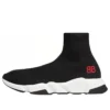 Speed Sneakers “Zwart gebreid met rood BB-logo” 514218W05G01000