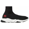 Speed Sneakers “Zwart gebreid met rood BB-logo” 514218W05G01000