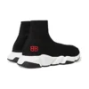 Speed Sneakers “Zwart gebreid met rood BB-logo” 514218W05G01000