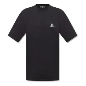 Sportief T-shirt met B-logo, boxy pasvorm “Black” 681045TLVN11070