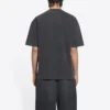 Sportief T-shirt met medium pasvorm “Washed Black” 612966TLV991070