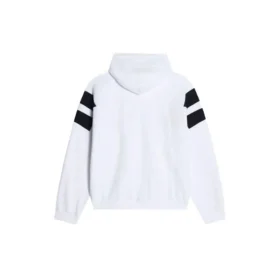 Sportieve B-hoodie met rits “Wit Zwart Rood” 675330TLVA39028