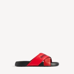 Sportieve badsandal voor heren in zwart/rood