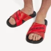 Sportieve badsandal voor heren in zwart/rood