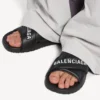 Sportieve badsandalen voor heren in zwart/wit