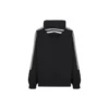 Sportieve Hoodies met gestreepte mouwen en capuchon, oversized “Black White” 704023TMVG23869