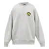 Sportieve trui met B Crest-logo en ronde hals “Grey” 671125TLV601300