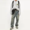 Sportieve trui met B Crest-logo en ronde hals “Grey” 671125TLV601300