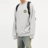 Sportieve trui met B Crest-logo en ronde hals “Grey” 671125TLV601300