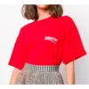 Sportshirt met korte mouwen, losse pasvorm, rood 556102TAV446403