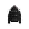 Sporty B Half Zip Track Mix Jacquard-gebreide trui “Black Grey” 675289T16171240