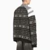 Sporty B Half Zip Track Mix Jacquard-gebreide trui “Black Grey” 675289T16171240