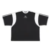 Sporty B T-shirt met boxy pasvorm “Zwart Wit” 699182TMVC41070