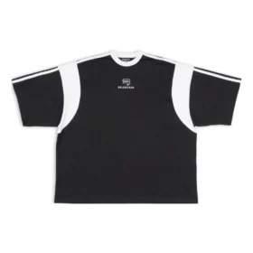 Sporty B T-shirt met boxy pasvorm “Zwart Wit” 699182TMVC41070