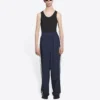 Sporty B-trainingsbroek “Donkerblauw Groen Wit” 675491TKO484063