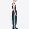 Sporty B-trainingsbroek “Donkerblauw Groen Wit” 675491TKO484063