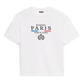 SS20 T-shirt met Parijse vlag, standaard pasvorm, Parijs 594579TGV489000