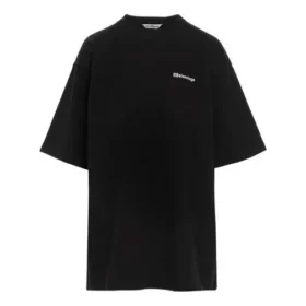 SS21 BB Letter Logo T-shirt met ronde hals, zwart 641655TJV871070