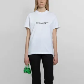 SS21 Casual T-shirt met alfabetlogo, groot, korte mouwen, wit 612965TIV549040