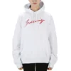 SS21 Classic Logo Hoodie met lange mouwen en capuchon Wit 583222TFV649783