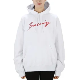 SS21 Classic Logo Hoodie met lange mouwen en capuchon Wit 583222TFV649783