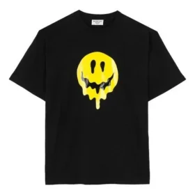 SS21 Drip Peace T-shirt met print, ruime pasvorm, zwart 641655TKVA11012