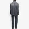 SS21 Gescheurd Denim-hemd voor heren, zwart 657610TBP191090