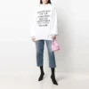 SS21 Hoodie met logoprint Wit 641529TJVI69040