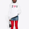 SS21 Hoodie met print, wit 578135TJVL69040