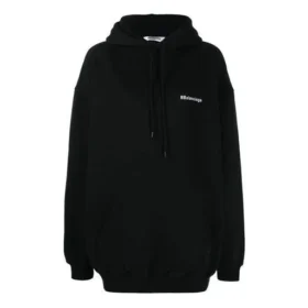 SS21 katoenen Hoodie met logo, zwart 578135TJV851070