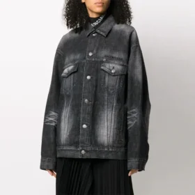 SS21 Logo Casual effen gekleurd jasje met lange mouwen Zwart 620746TIW435720