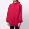 SS21 Logo Hoodie met medium pasvorm “Rood” 578135TIV846295
