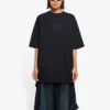 SS21 Logo-patroon, ronde hals, korte mouwen, unisex, zwart 641655TKV711069